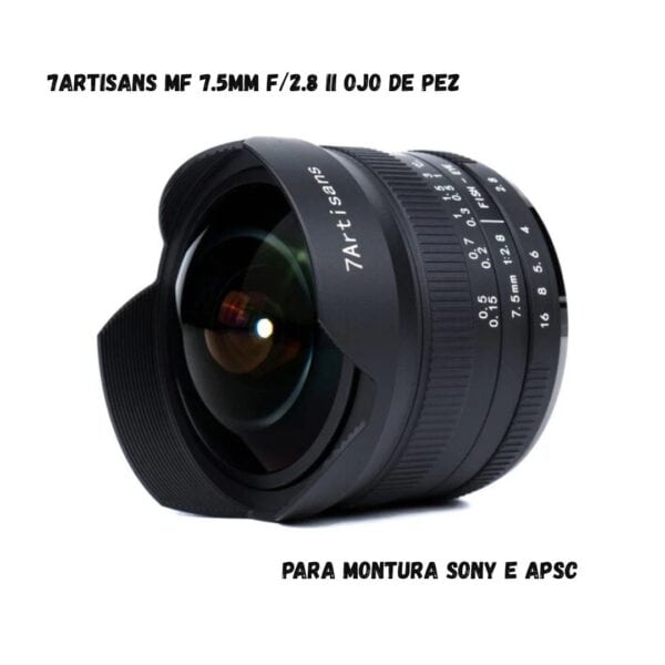 Obiettivo Fisheye 7Artisans 7.5mm F2.8 II Per Fuji APS-C – Angolo 190° Per Scatti Creativi