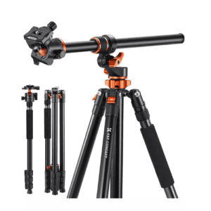 Trípode K&F Concept T254A7 KF09.119 Convertible a Monopie con Cabezal BH-28L 360°