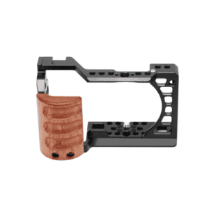 Jaula de Metal con Mango de Madera para Sony A6400 A6300 A6100 A6000